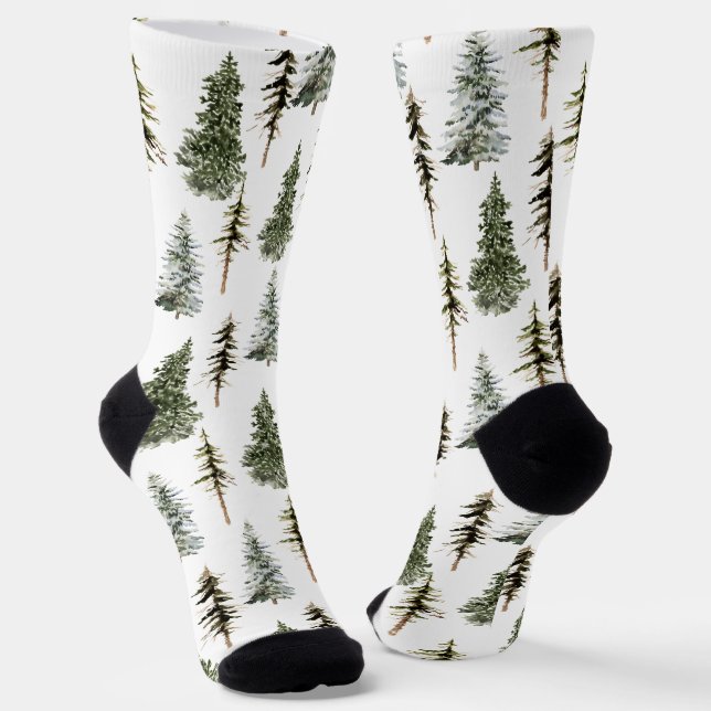 Wälder Pinienwälder Bäume Socken (Gewinkelt)