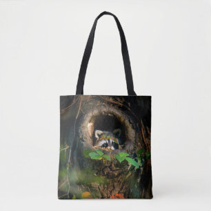 Wälder   Raccoon Peeking Tasche