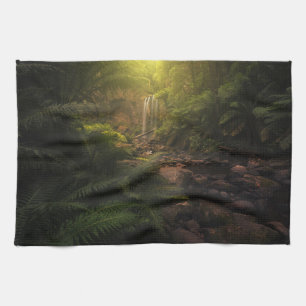 Wälder   Sonnenlicht Highlights Wasserfall Geschirrtuch
