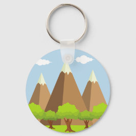 Wälder und Bergspitzen Schlüsselanhänger