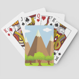 Wälder und Bergspitzen Spielkarten
