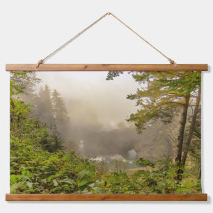 Wälder und Ozeanlandschaften Wandteppich Mit Holzrahmen