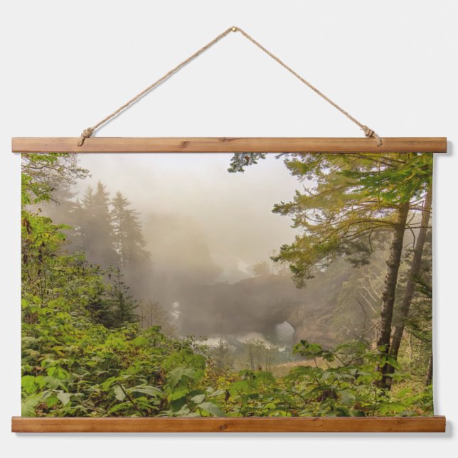 Wälder und Ozeanlandschaften Wandteppich Mit Holzrahmen (Vorne)