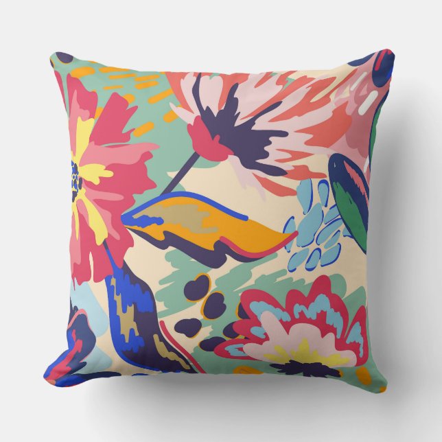 Wälder und Rose Kissen (Vorderseite)