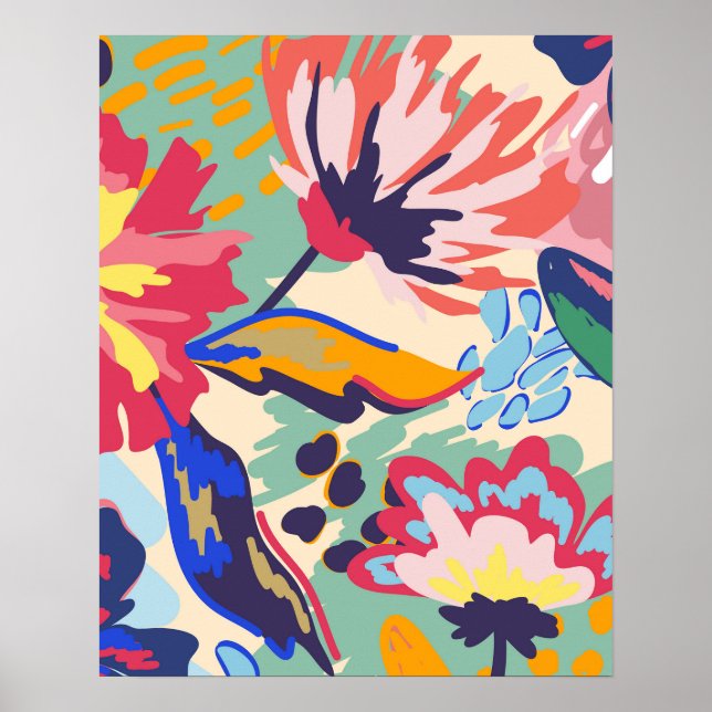 Wälder und Rose Poster (Vorne)