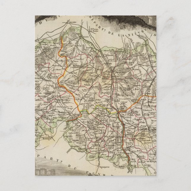 Wälder und Stadtgrenzen Postkarte (Vorderseite)