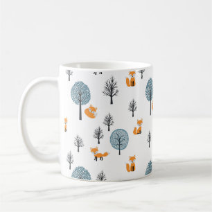 Wälder: Vintager weißer Hintergrund Kaffeetasse