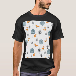 Wälder: Vintager weißer Hintergrund T-Shirt