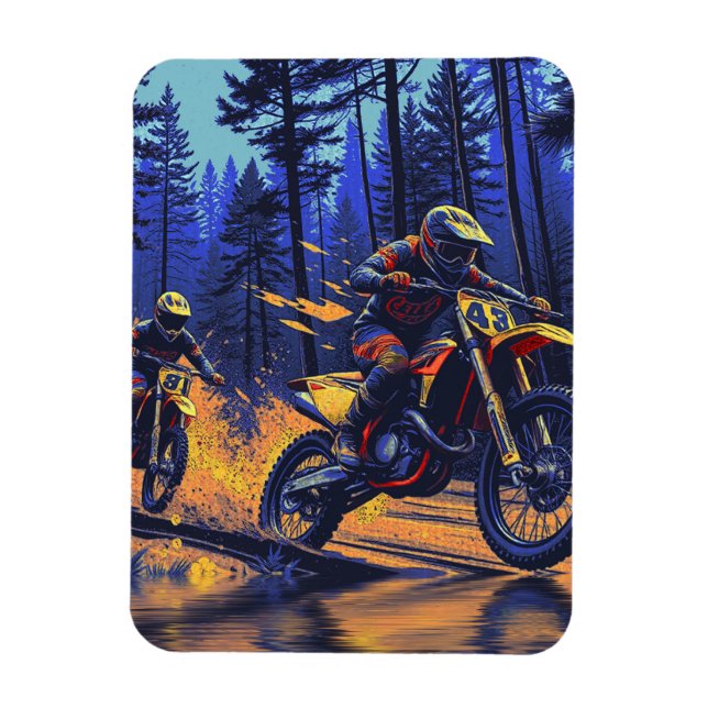 Waldfahrt - Motocross-Racing Magnet (Vertikal)