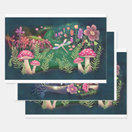 Waldfantasie, die Whimsikmesse der Natur Geschenkpapier Set