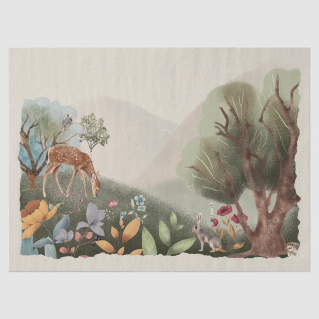 Waldfarbe Seidenpapier (Vorderseite)