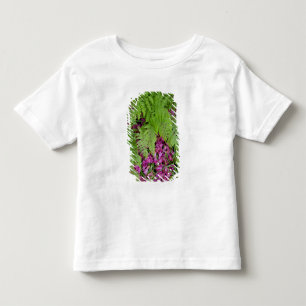 Waldfarne mit rosa Blütenblättern aus der Blume  Kleinkind T-shirt