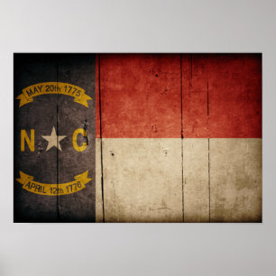 Waldflagge North Carolina Poster