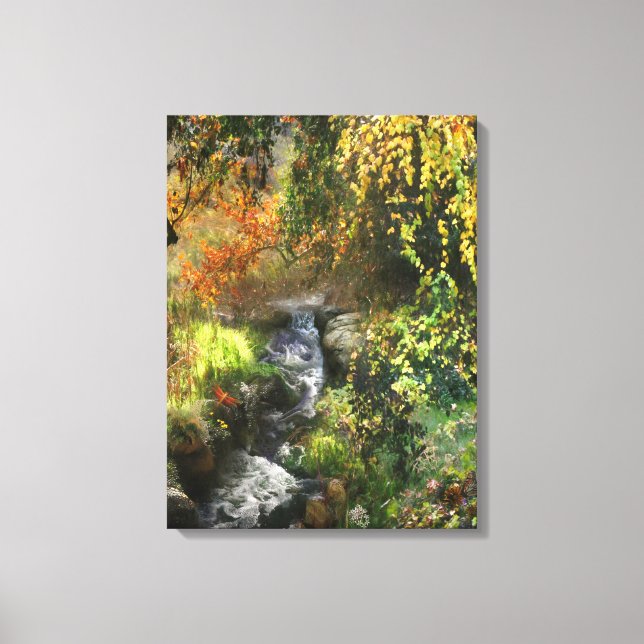 WALDFLUSS LEINWANDDRUCK (Vorderseite)