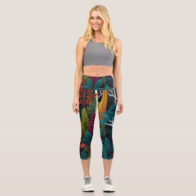 WALDFOLIAGE CAPRI LEGGINGS (Vorderseite)