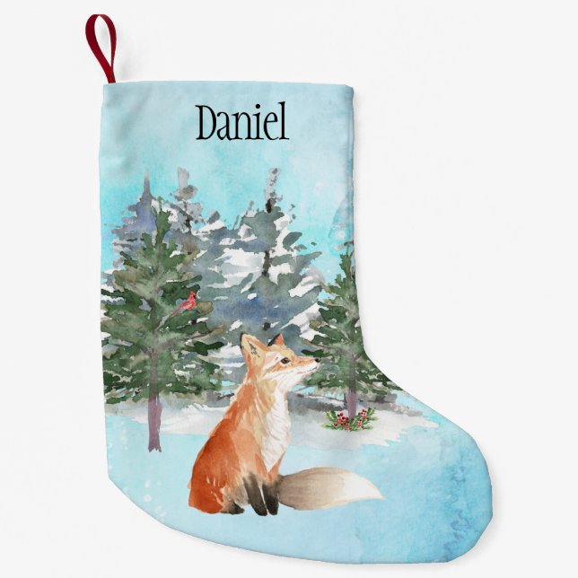 WaldFox Personalisierte Weihnachten Kleiner Weihnachtsstrumpf (Vorderseite)