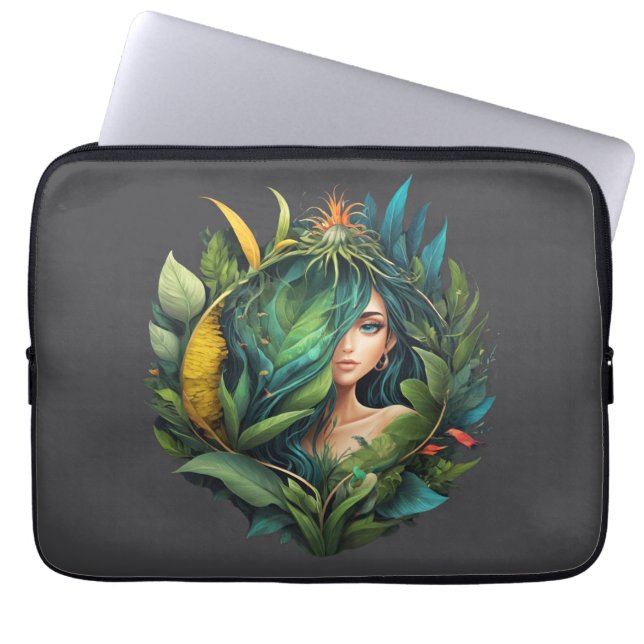 Waldfrau Laptopschutzhülle (Vorderseite)