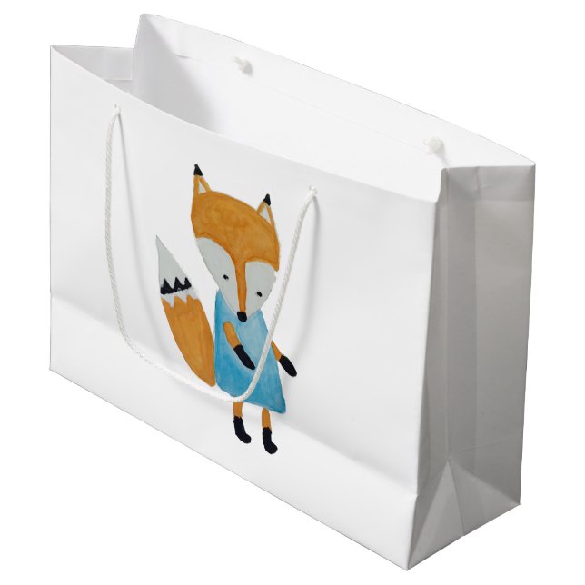 Waldfreund-entzückender kleiner WaldFox Große Geschenktüte (Vorderseite Schrägansicht)