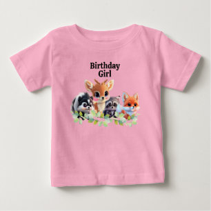 Waldfreunde Fuchs-Raccoon zum Geburtstag Baby T-shirt