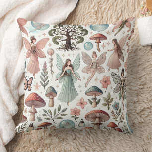 Waldfrüchte Pilze Kid's Large Throw Kissen