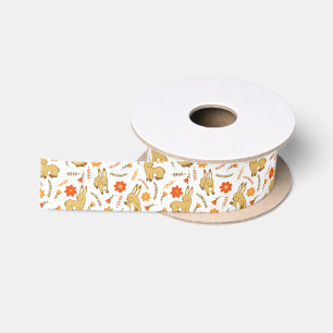Waldfrühling Bunny Rabal Floral Satinband