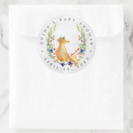 Waldfuchs | Forest Baby Dusche Gefallen Runder Aufkleber