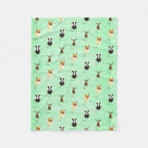 Waldfuchsdachs-Hirschrotwild drucken Hipsterfüchs Fleecedecke