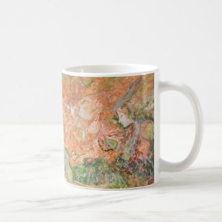 Waldgeist / Fee Original Kunst Orange Kaffeetasse
