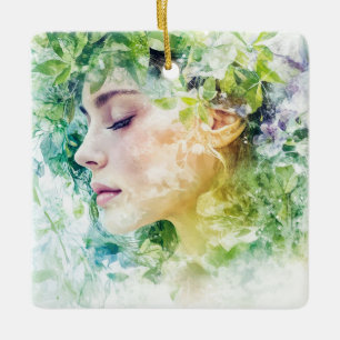 Waldgeist Keramikornament
