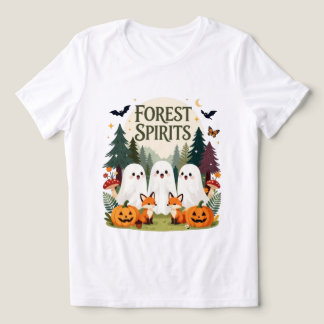 Waldgeister Süße Geister & Füchse Halloween Tri-Blend Shirt