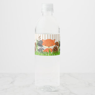 Waldgeschöpf-Babyparty-Wasser-Flaschen-Aufkleber