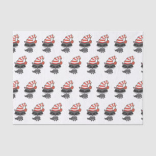 Waldgeschöpf-Waschbär-Weihnachten Seidenpapier