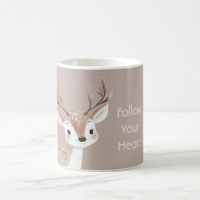 Waldglücklicher Hirsch Kaffeetasse (Mittel)