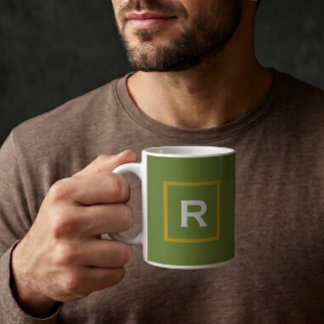Waldgrün einfarbig schlicht persönlich kaffeetasse