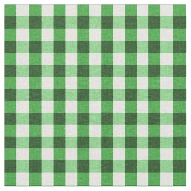 Waldgrün Gingham-Muster Stoff (Nahaufnahme)