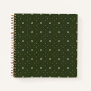 Waldgrün   Goldene Zinnien-Sonne Notizbuch