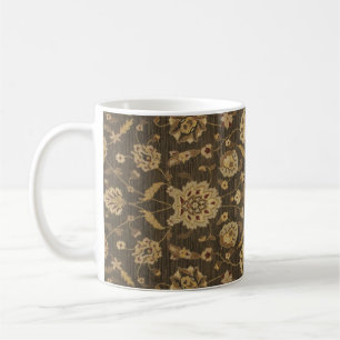 Waldgrün-goldfarbene Tapisserie Kaffeetasse
