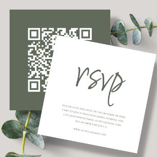 Waldgrün   QR-Code   HochzeitsrSVP Begleitkarte