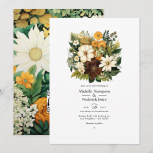 Waldgrün, Schokoladenbraun, braune Floßhochzeit Einladung