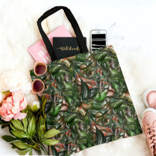 Waldgrün und Beeren Tasche