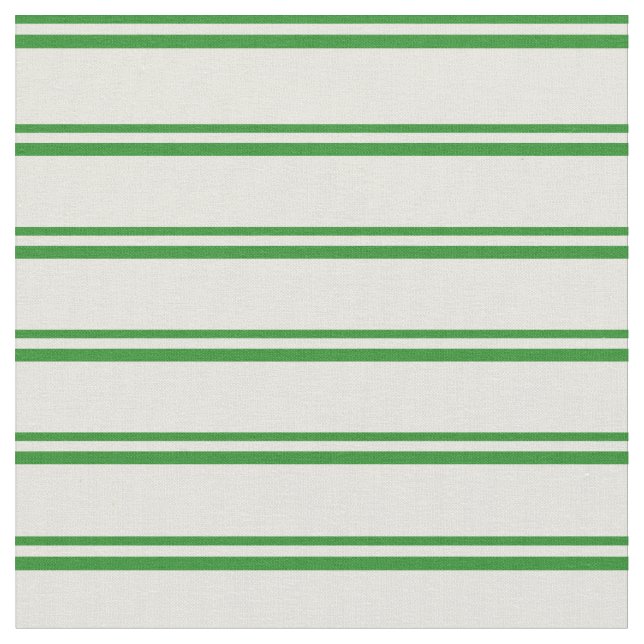 Waldgrün und beige farbige Linien Stoff (Nahaufnahme)