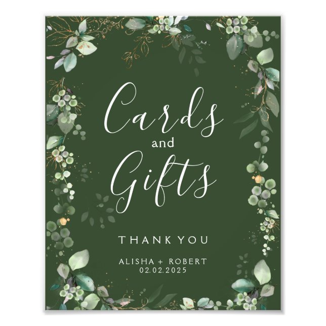 Waldgrüne Hochzeit Fotodruck (Vorne)