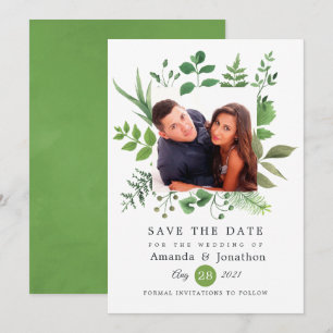 Waldgrüne Hochzeit Save The Date