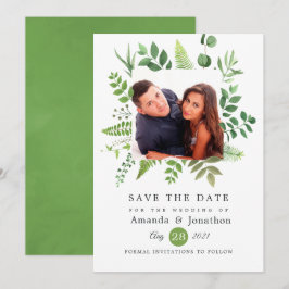 Waldgrüne Hochzeit Save The Date
