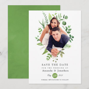 Waldgrüne Hochzeit Save The Date