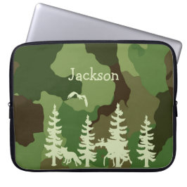 Waldgrüne Jäger tarnen sich und drucken wild leben Laptopschutzhülle