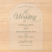 Waldgrüne moderne elegante Bogenhochzeit