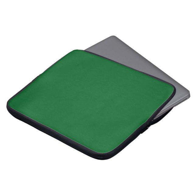 Waldgrüne Solid-Farbe Laptopschutzhülle (Vorne Oben)