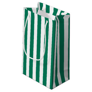Waldgrüne und weiße Streifen aus Süßigkeiten Kleine Geschenktüte