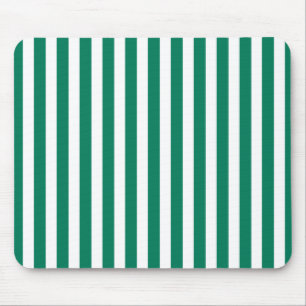 Waldgrüne und weiße Streifen aus Süßigkeiten Mousepad